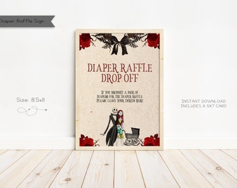 Nightmare Baby Shower Diaper Raffle Sign (Digital Download)