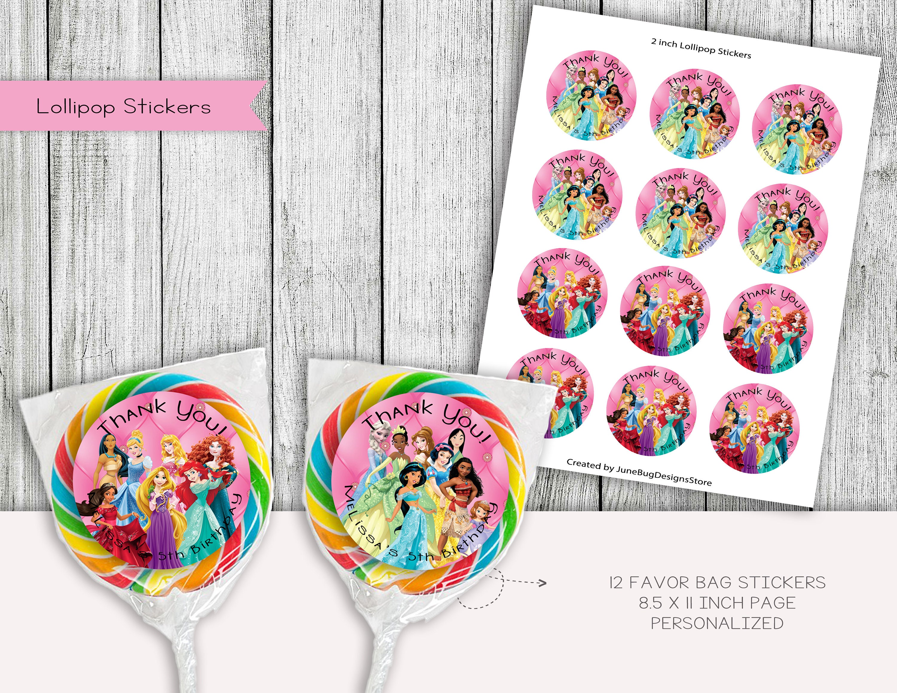 disney princess lollipop ups