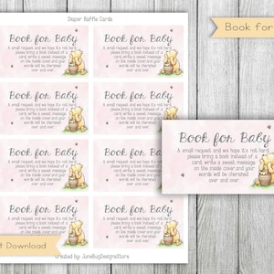 Livre de douche de bébé classique Winnie l'ourson pour bébé, livre pour carte de bébé, livre de douche de bébé pour carte de demande de bébé, numérique, téléchargement immédiat