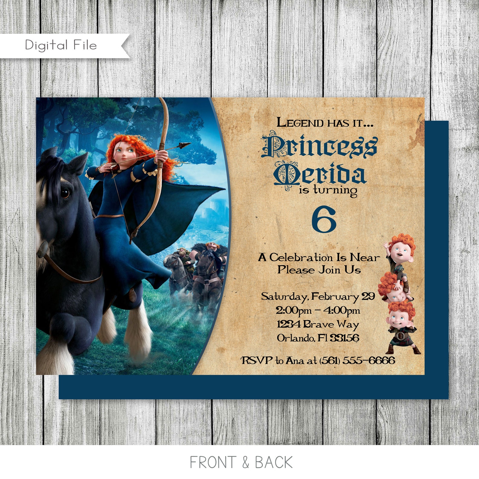 custom disney brave invitations custom disney brave invitations