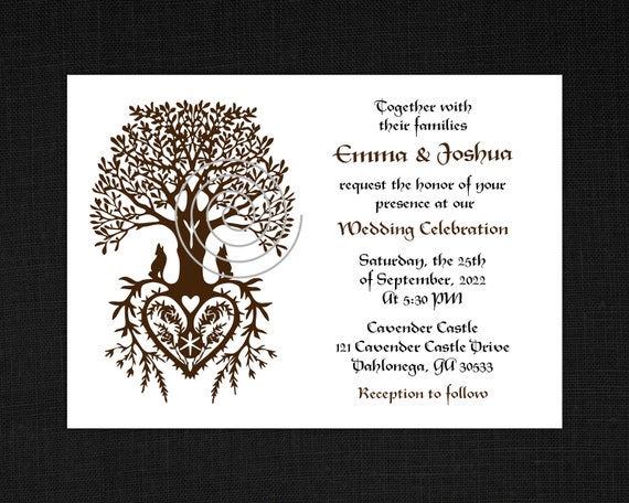 Celtic wedding invitations discount