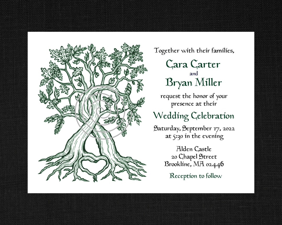 TREE OF LIFE Wedding Invitation, Celtic Tree of Life Wedding, Cheap