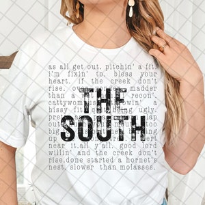 The South PNG for T Shirt, Digital Design, JPEG Sublimation File, Instant Download