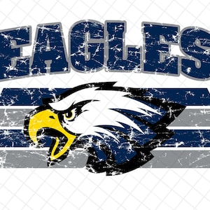 Navy Eagles Mascot PNG, Vintage Design, Digital Download, Sublimation Design, Shirt Design, Unique Mascot Design