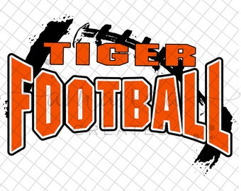 Tiger Football Mascot Digital Design, PNG and JPG, Instant Download