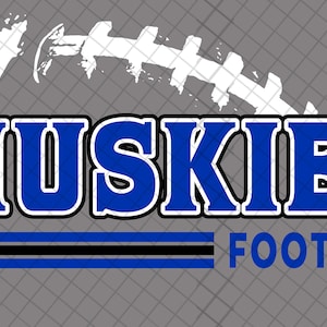 Huskies Football Digital Design: Royal & Black PNG - Football enthusiasts and Huskie Fans - Instant Download, transparent background
