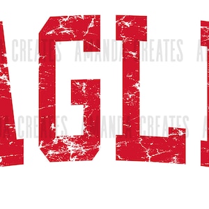 Red Eagles Distressed Collegiate PNG, Digital Download