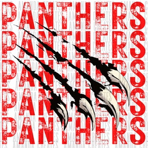 Panteras Garra Angustiada Mascota Diseño PNG, Descarga Digital