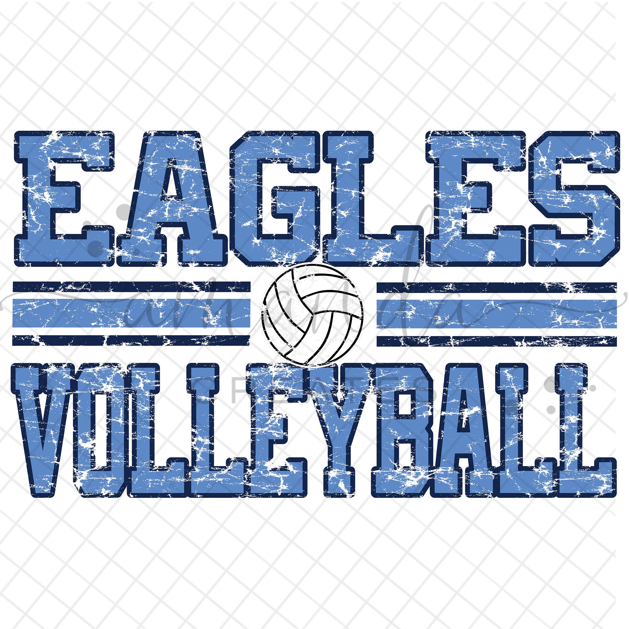 Vintage Eagle Volleyball Columbia Blue and Navy Mascot Design Etsy