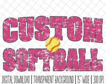Custom School Mascot Softball Design: Sublimation PNG (Digital Download)