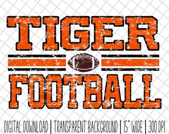 Vintage Tiger Football Mascot Design PNG & JPG, Digital Download, Sublimation File