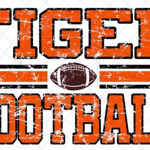 Vintage Tiger Football Mascot Design PNG & JPG, Digital Download, Sublimation File