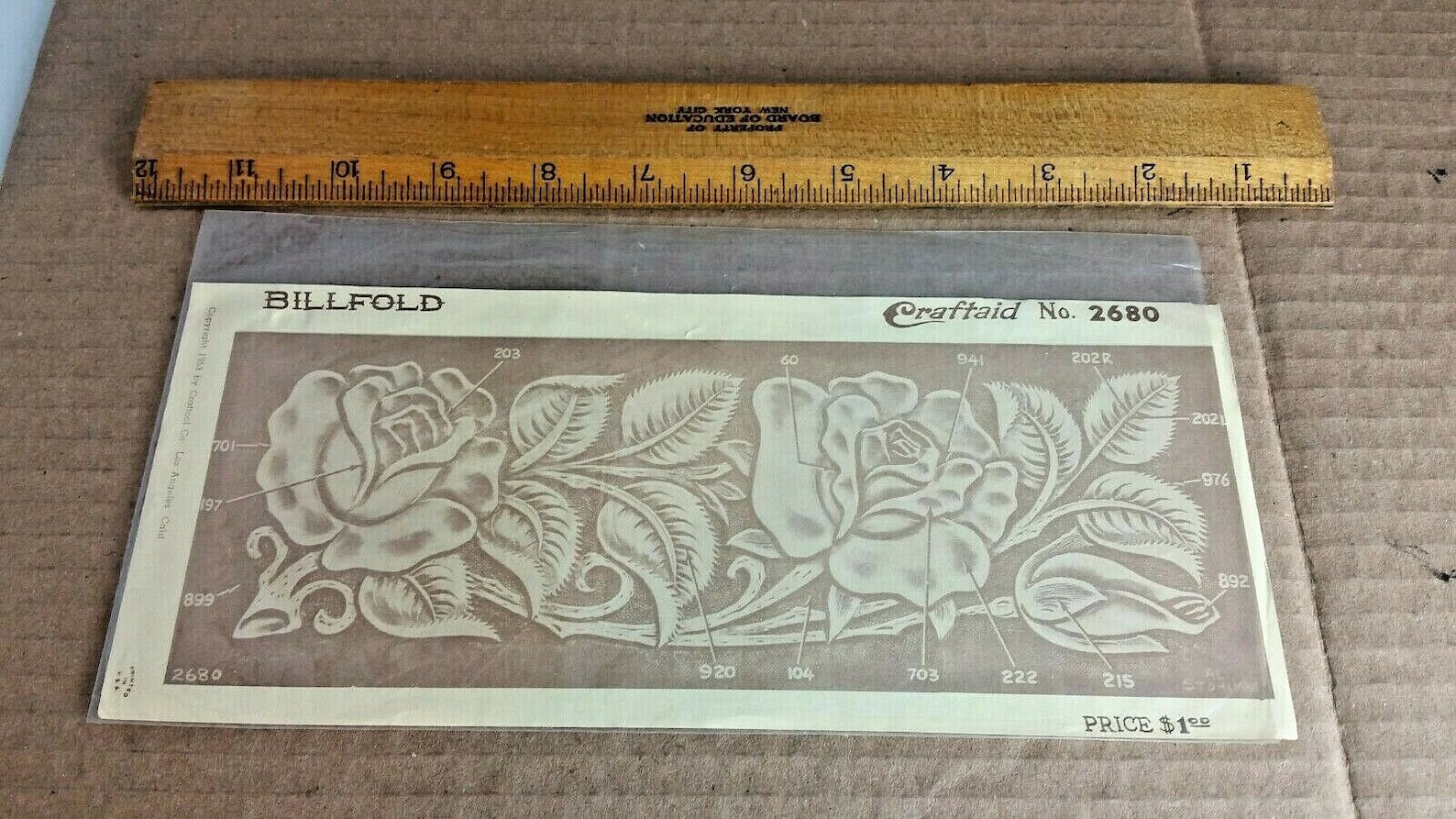 Vtg 1953 Craftaid Leather Template Billfold Floral Pattern No. Etsy Vtg 1953 Craftaid Leather Template Billfold Floral Pattern No. Etsy