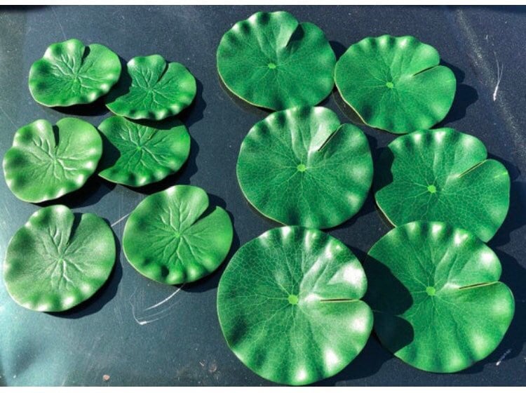 Set of 6 Floating Lily Pad Artificial Foam Water Ornaments Koi Etsy