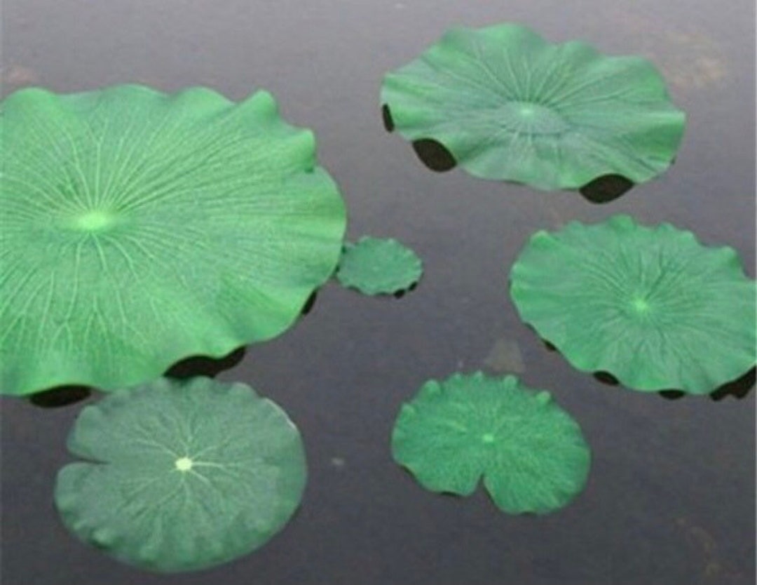 Set of 6 Floating Lily Pad Artificial Foam Water Ornaments Koi Pond