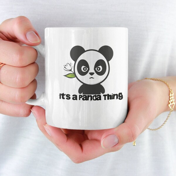 PANDA MUG, Panda Gift, Panda Lovers, Panda Face, Panda Bear, Cute Gift