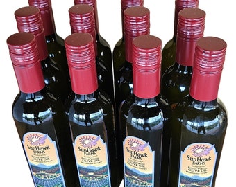Case of 12 ea. 375 ml bottles of SunHawk Farms Olive Oil: Extra virgin Biodynamic,