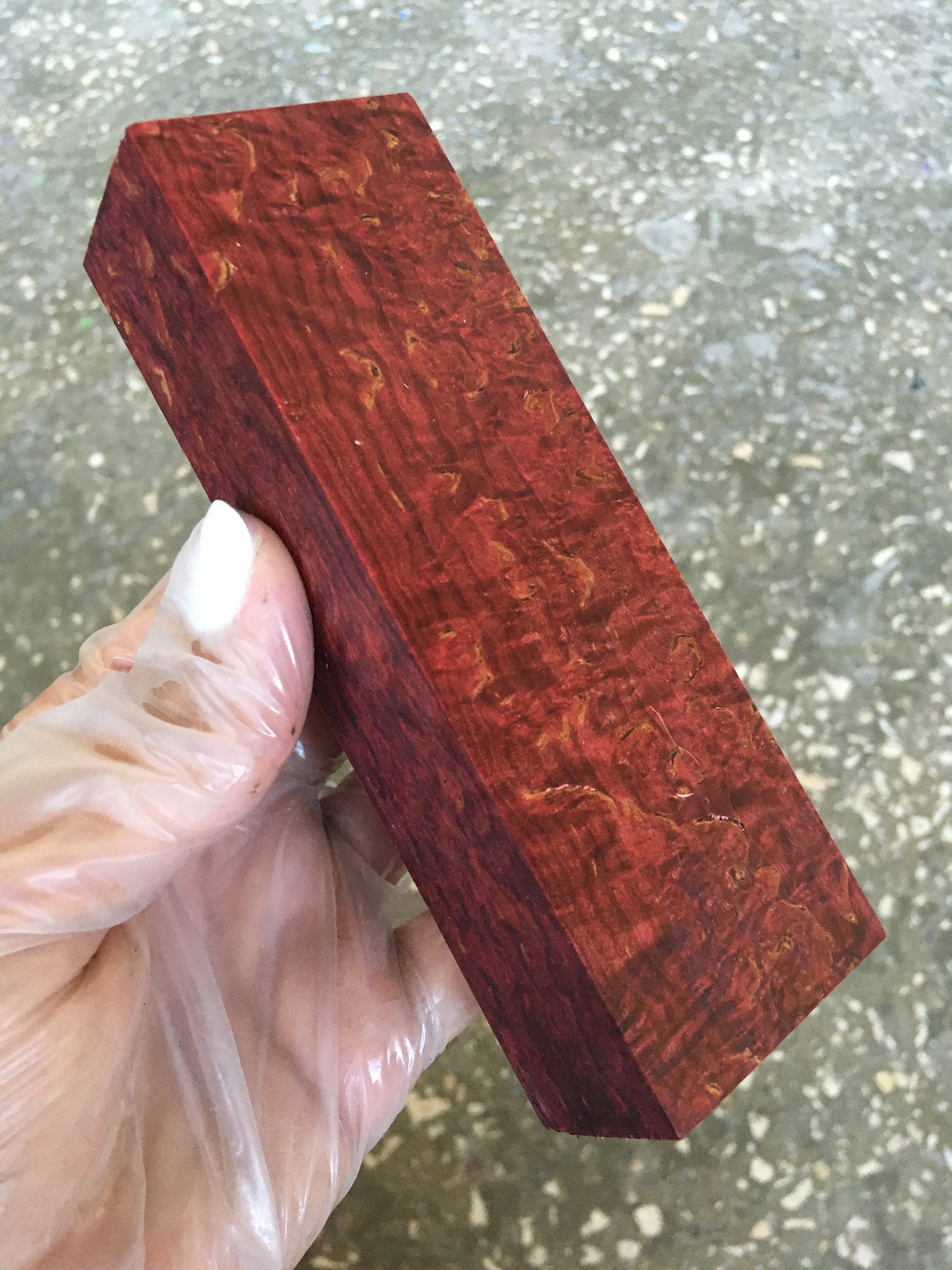 Karelian birch masur stabilized knife block scales blank Etsy