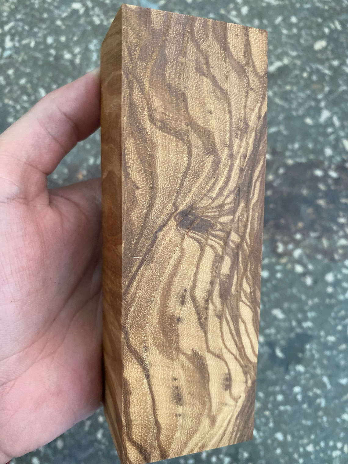 Ash olive mountain stabilized knife block scales blank Etsy