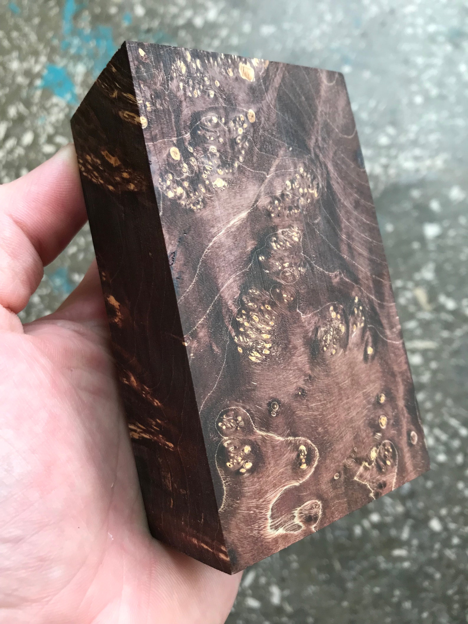 Maple burl stabilized stabwood knifemaking supply knifehandl Etsy