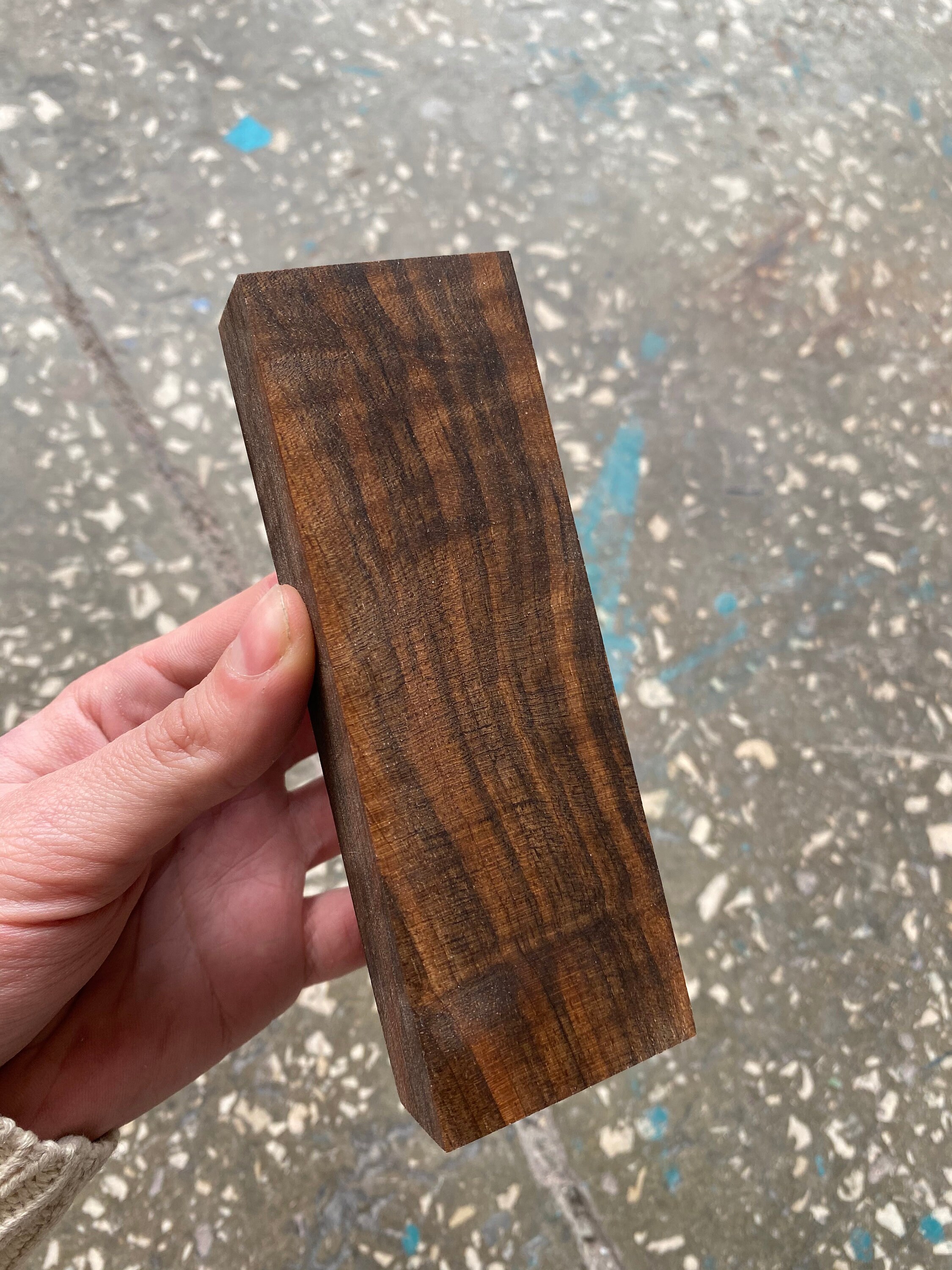 Walnut burl stabilized block scales blank knifemaking handle Etsy