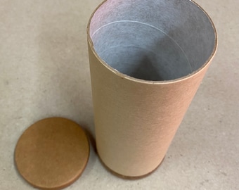 10 Cardboard Kraft Tube Packaging with Matching Lids