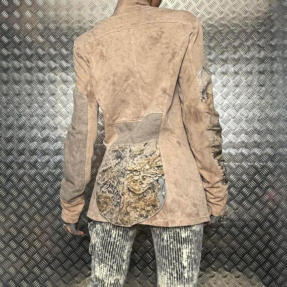 Antique Desert Patchwork Embroidered Jacket - image 4