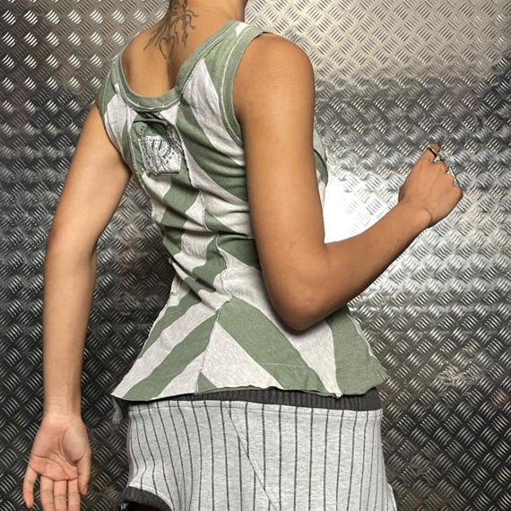 Marithé + François Girbaud Patchwork Striped Tank… - image 5