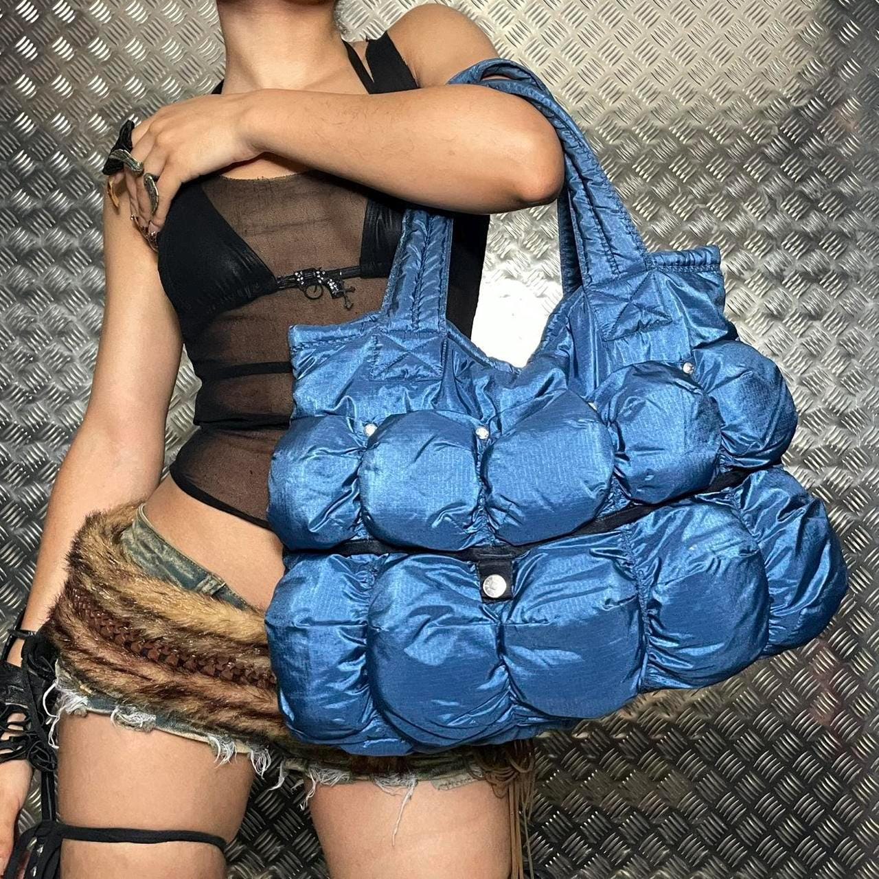 Y2k Cyber Punk Marithe Francois Girbaud Puffy Pockachu Bag in