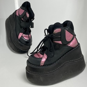 Rare black and Pink Chunky Platform Sneakers