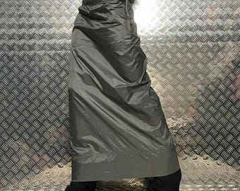 Nylon utility sportswear long skirt