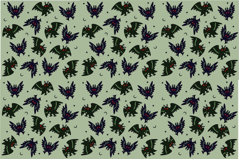 Mothman Collage Wrapping Paper