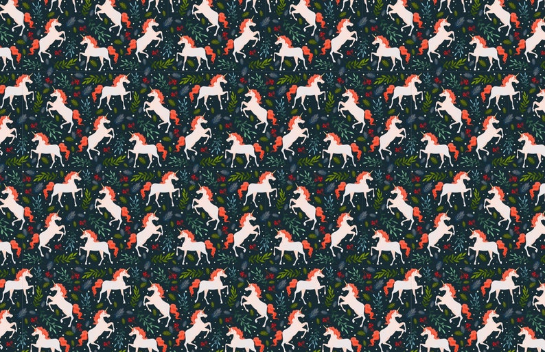 Holiday Unicorn Gift Wrap image 1