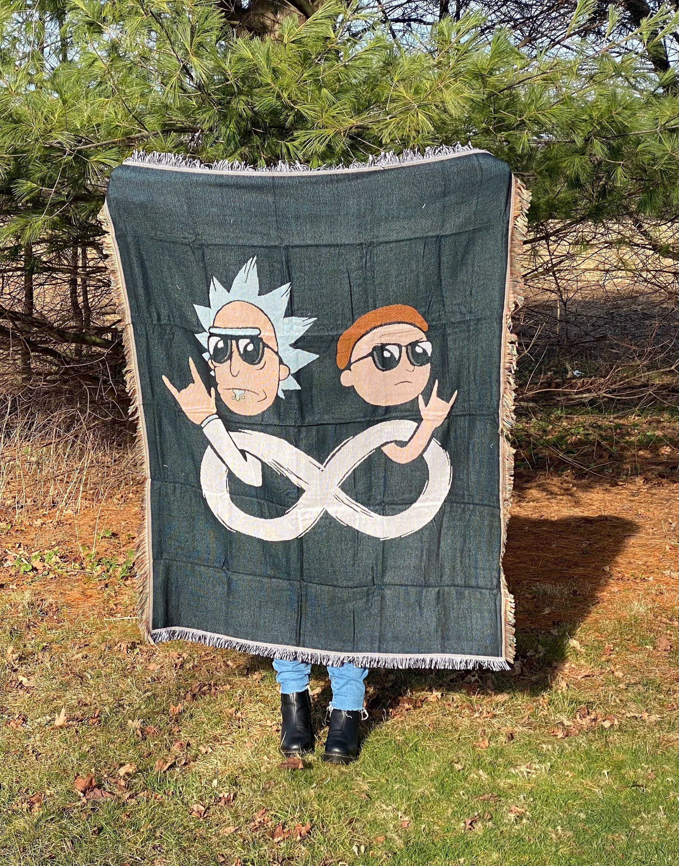 Rick and morty throw blanket new arrivals