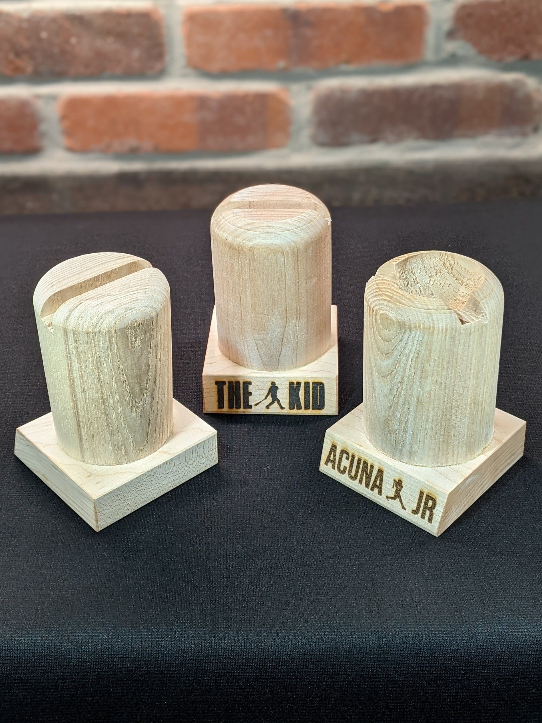 Custom Engraved Wood Baseball Bat Card Display Proudly Etsy