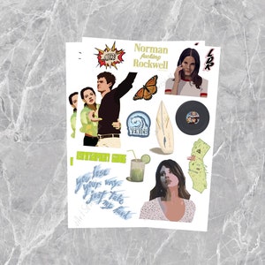 Lana Del Rey Stickers, Norman Fucking Rockwell Stickers, NFR Sticker Pack,  Lana Aesthetic Stickers, Summer Stickers, Lana Del Rey Art 