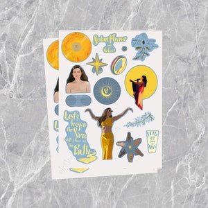 Adesivi Lorde, adesivi a energia solare, album a energia solare, adesivi estetici Lorde, adesivi decorativi, adesivi estivi