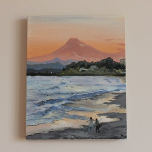 Original Acrylic Painting On Canvas, Landscape Painting, Sunset Painting, Aesthetic Painting, Beach Painting, Summer Vibes Art