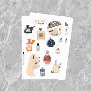 Adesivi per profumi, adesivi fantasia, adesivi estetici, adesivi glamour, adesivi Coqutte, album di ritagli, diario, adesivi decorativi