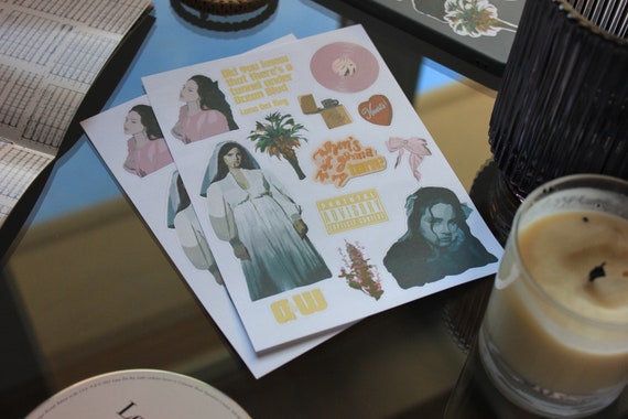 Lana Del Rey Stickers, Honeymoon Sticker Pack, Honeymoon Album, Lana  Aesthetic Stickers, Decorative Stickers, Dreamy Fancy Stickers 