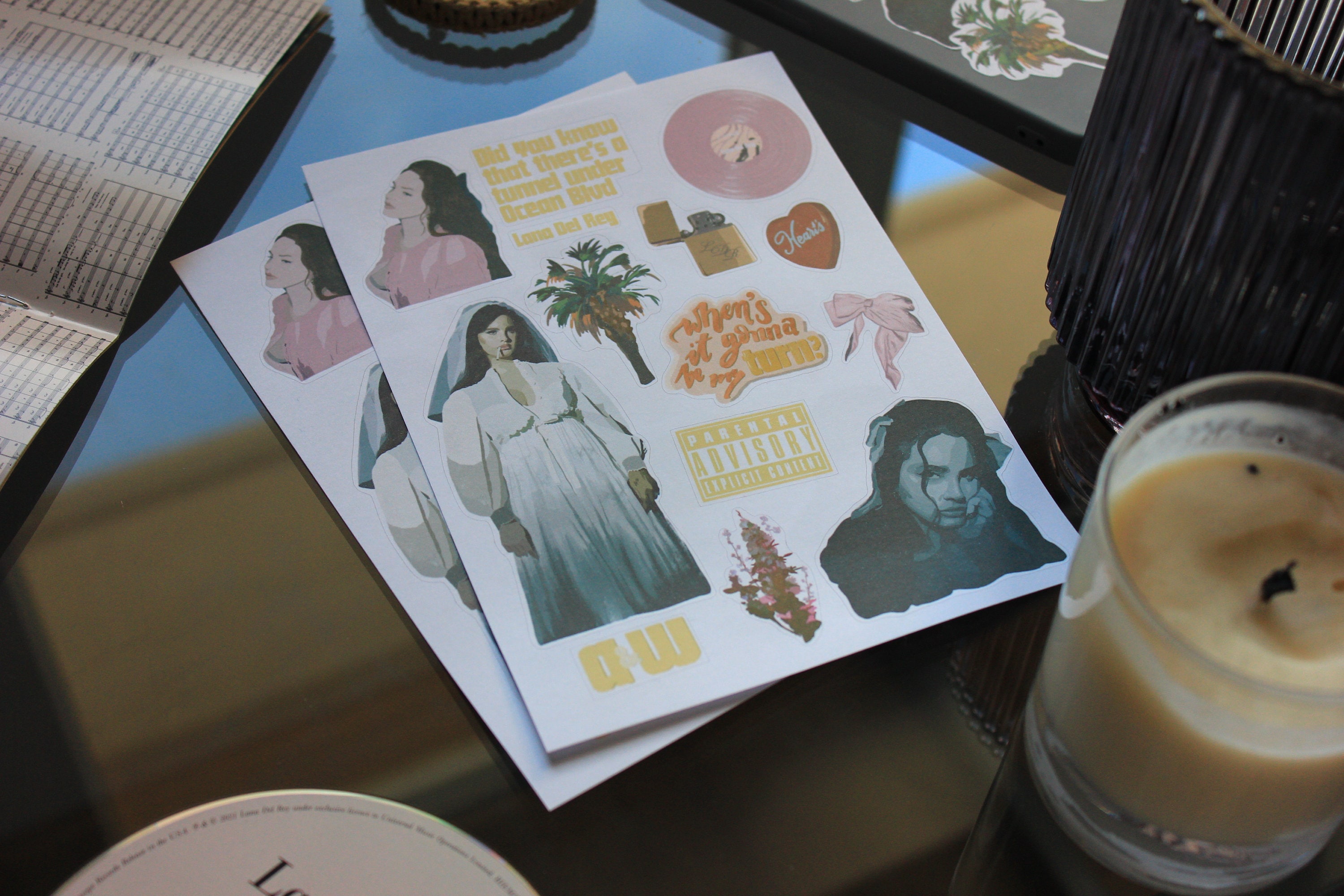 Buy Hik kal Shop Lana Del Rey Stickers (3 Pcs/Pack) Online at