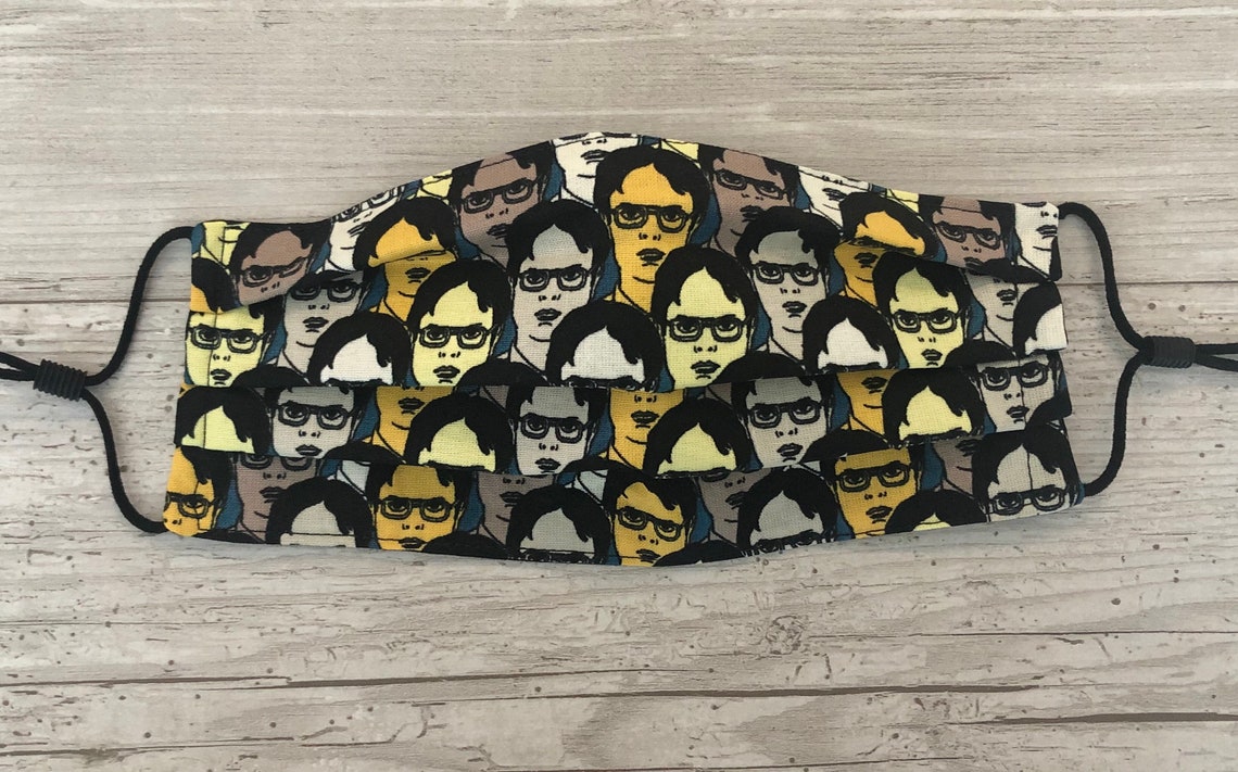 The Office Dwight Face Mask With Nose Wire and Adjustable Ear Etsy