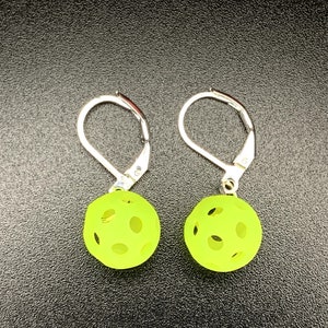 Pickleball Earrings (Hollow Bright Green)