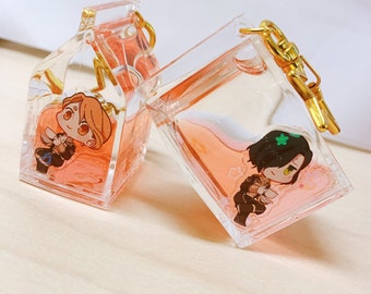 Hubert & Ferdinand Oil Acrylic Pendant