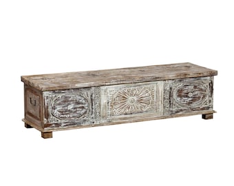 Bed Bench/Blanket Chest made from Reclaimed Indian Architectural Elements