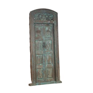 Antique Anglo-Indian Painted Door and Frame