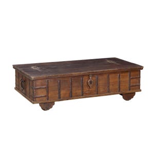 Antique Indian Teakwood Blanket Chest/Coffee Table
