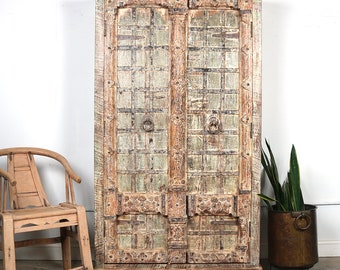 Armoire made from Antique Indian Doors and Reclaimed Elements