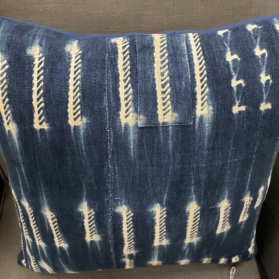 Pillow made from Vintage Mali Indigo Fabric Pillow made from Vintage Mali Indigo Fabric