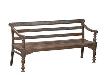 Antique Anglo-Indian Teakwood Bench